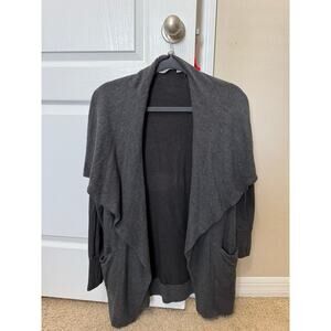 Athleta Dark Gray Drape Front Wrap Cardigan with Magnetic Closure